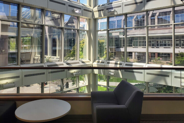 Inside the Ruth Lilly Medical Library.